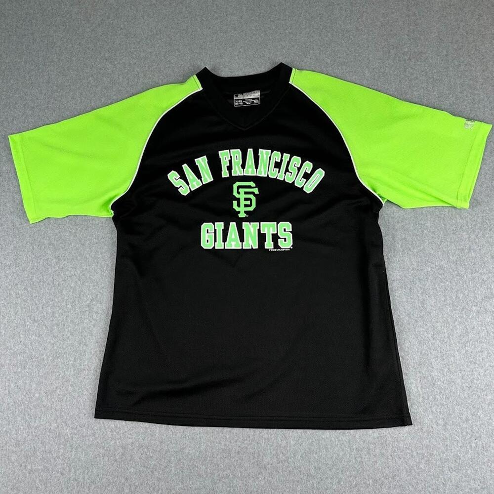 San Francisco Giants‎ Jersey Shirt Green Black XL (46-48) Baseball MLB Genuine